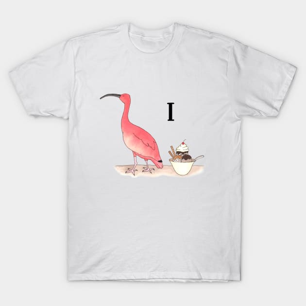 I is for Ibis T-Shirt by thewatercolorwood